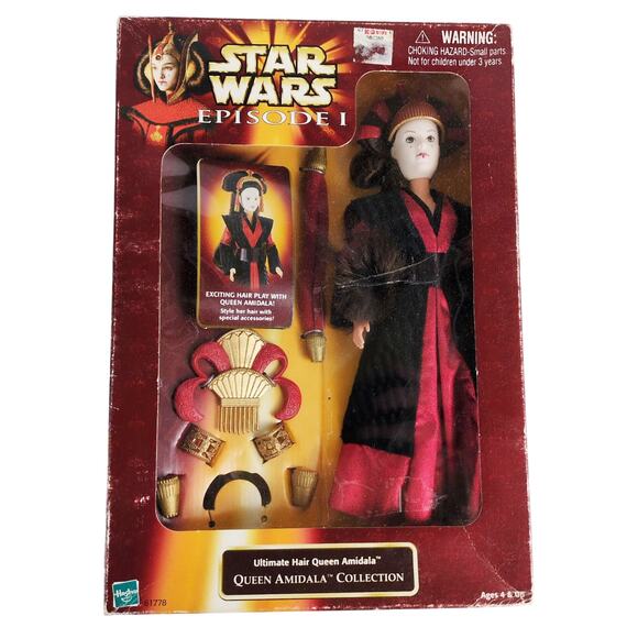 Vtg 1998 STAR WARS Ep1 Ultimate Hair Queen Padme Amidala Fashion Doll NIB NRFB - Picture 1 of 7